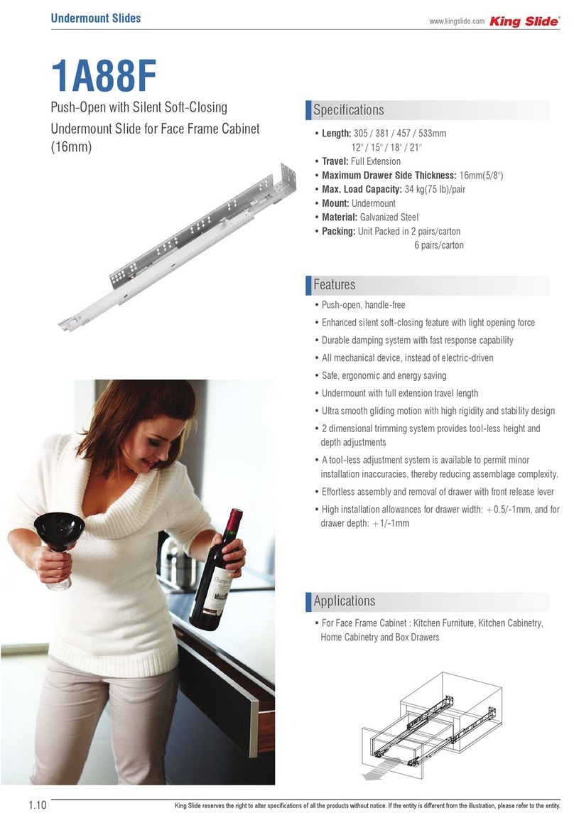 King Slide 1A88F Series User manual
