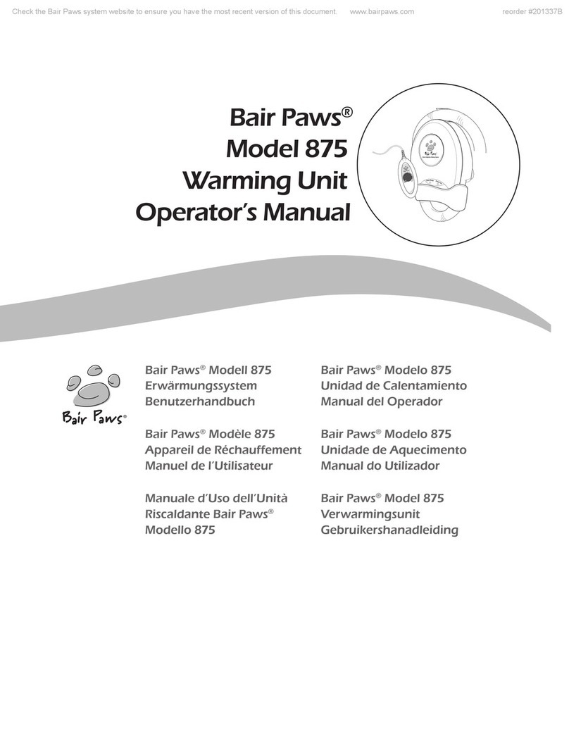 Bair Paws 875 Operator's manual
