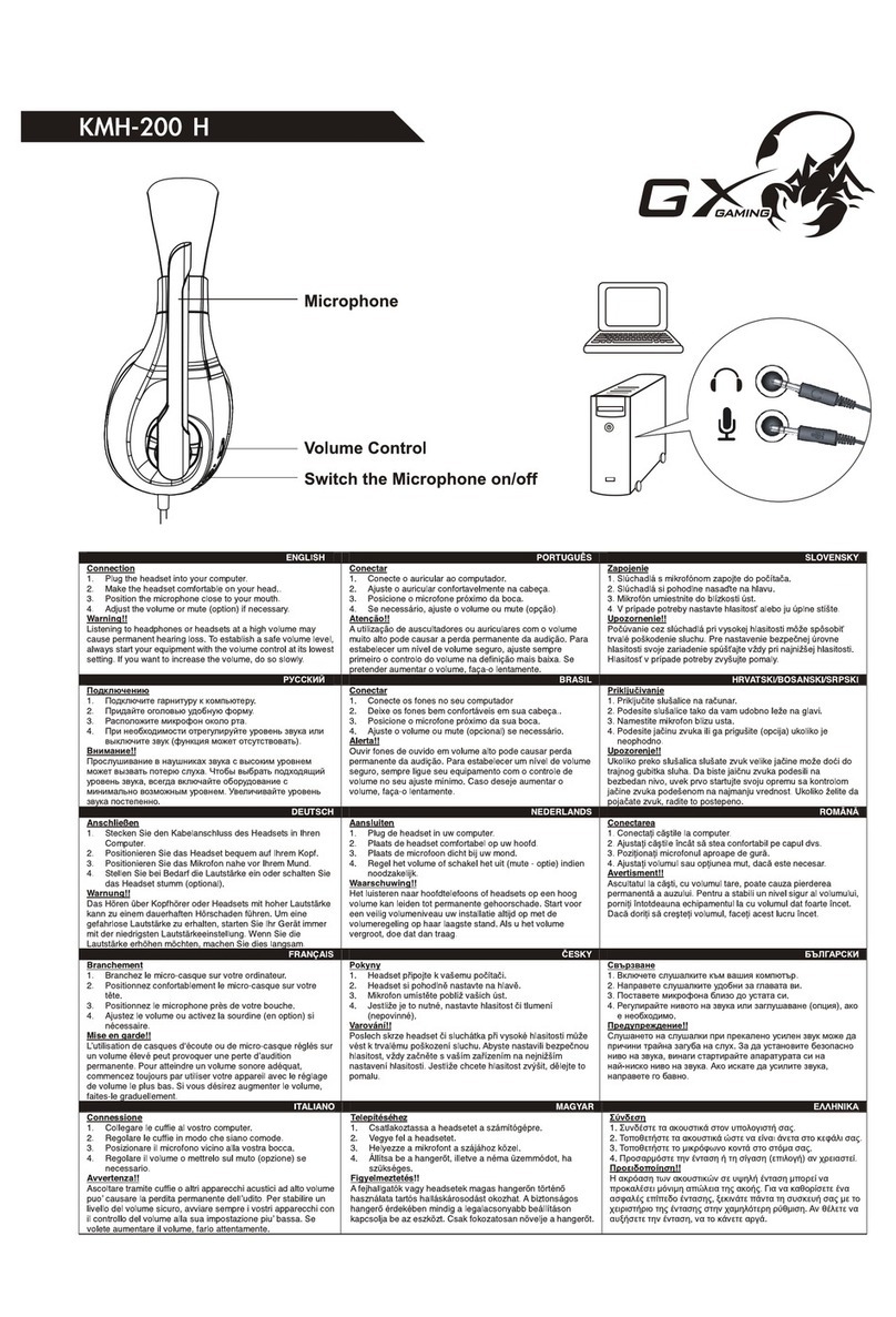 Genius GX Gaming KMH-200 H User manual