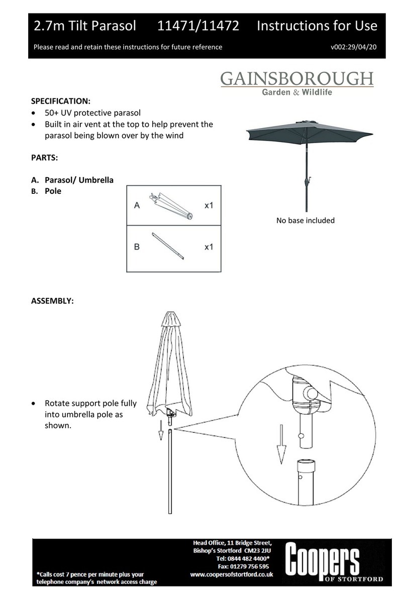 Coopers of Stortford Gainsborough 11471 Instructions for use
