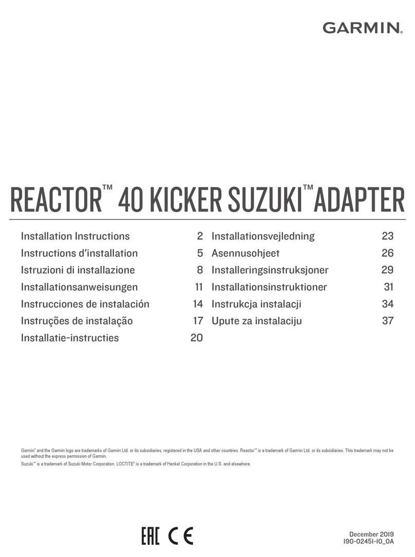 Garmin REACTOR 40 KICKER SUZUKI ADAPTER installation instructions