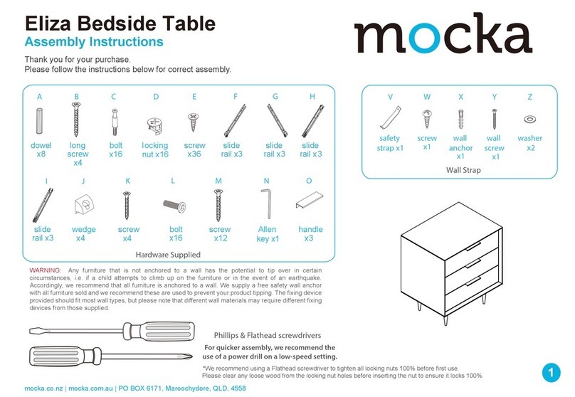 Mocka Eliza Bedside Table User manual Mocka Eliza Bedside Table User manual