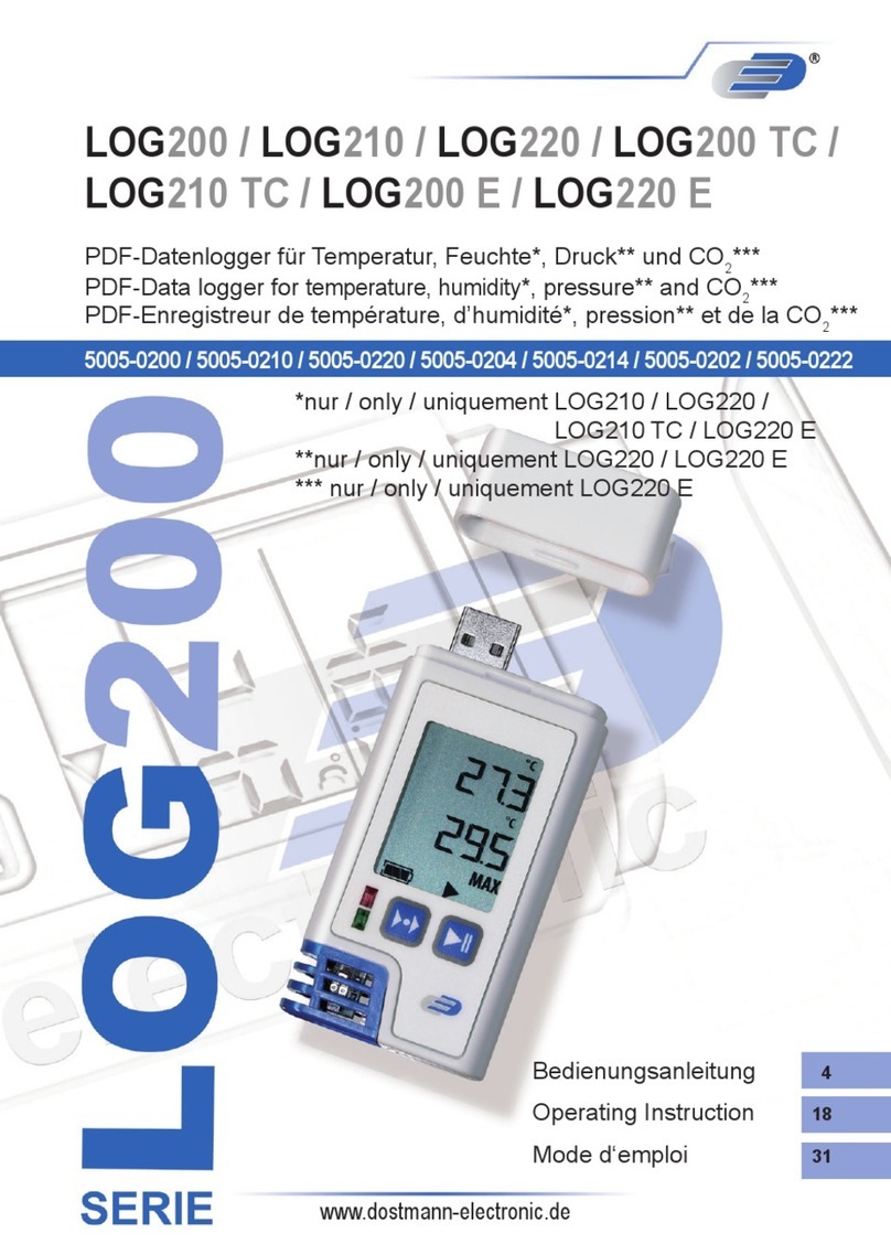 Dostmann LOG200 Series Operating	 instruction