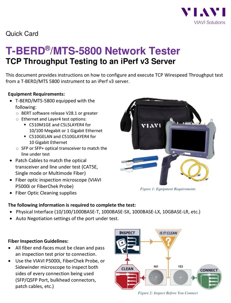 Viavi T-BERD/MTS-5800 Quick Card