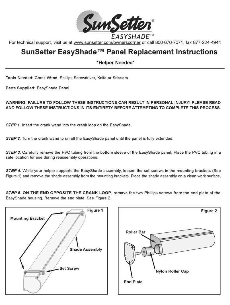 SunSetter EasyShade Series Replacement instructions