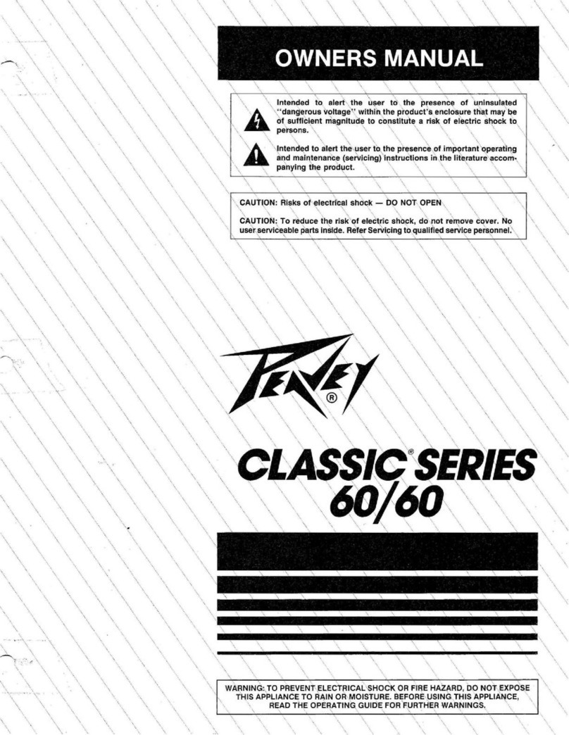 Peavey Classic Series User manual Peavey Classic Series User manual