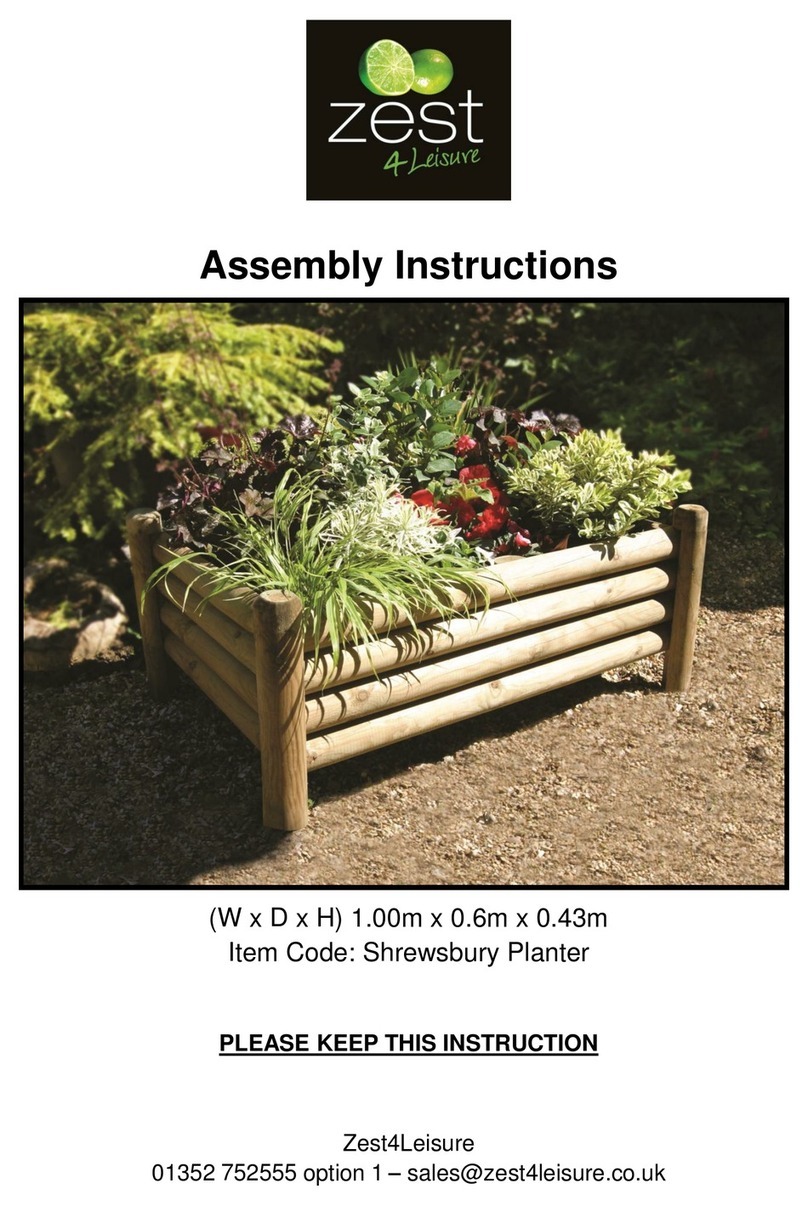 Zest 4 Leisure Shrewsbury Planter User manual