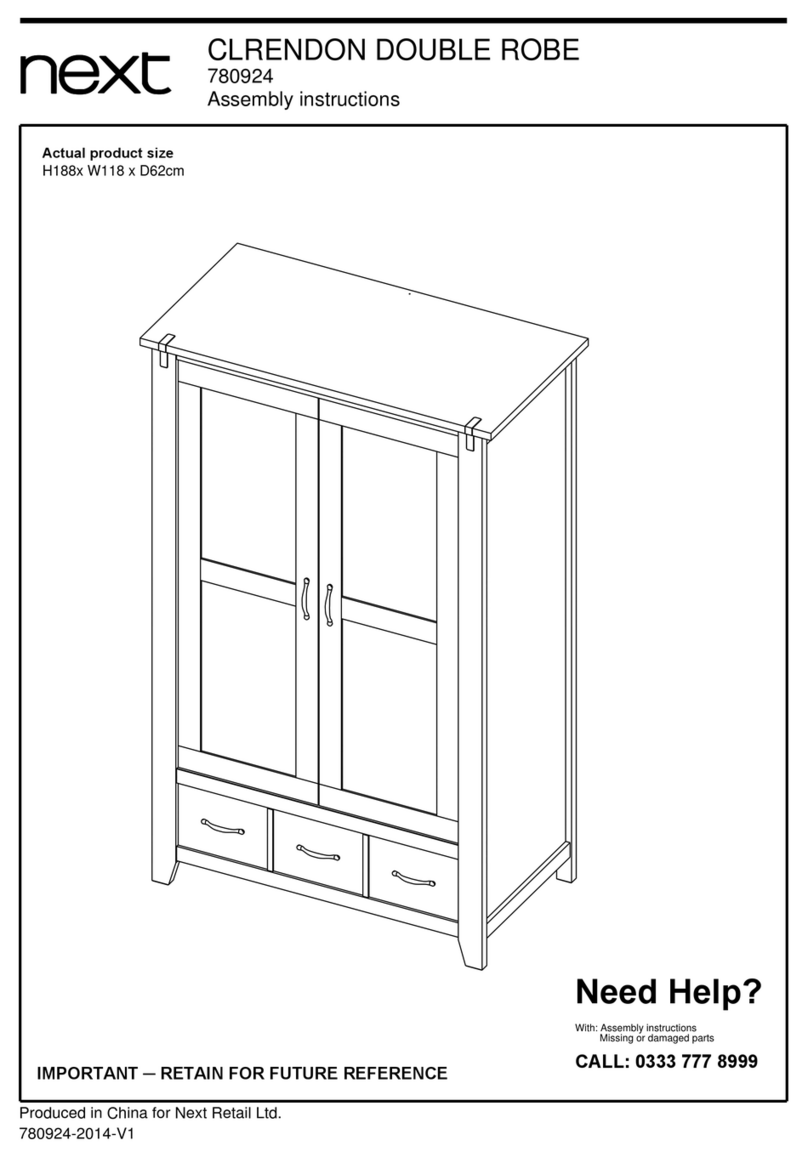 Next CLRENDON DOUBLE ROBE 780924 User manual Next CLRENDON DOUBLE ROBE 780924 User manual