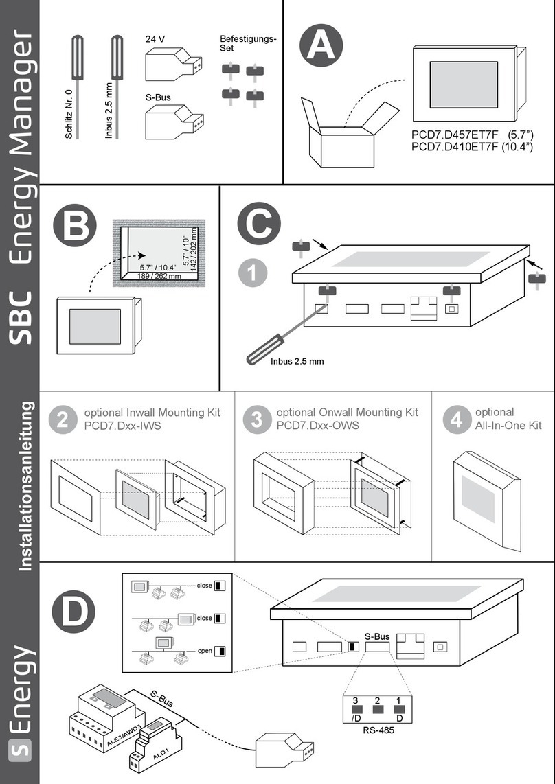 Saia Burgess Controls S Energy PCD7.D457ET7F User manual