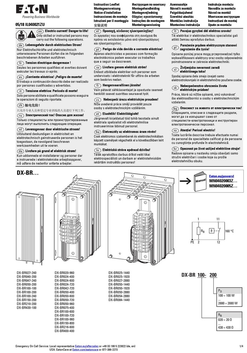 Eaton DX-BR Series Instruction leaflet