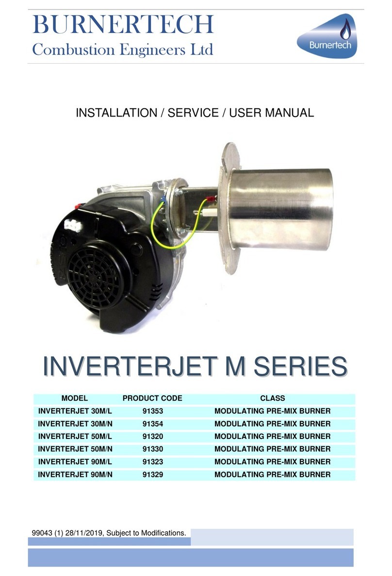 Burnertech INVERTERJET M Series INSTALLATION / SERVICE / USER MANUAL Burnertech INVERTERJET M Series INSTALLATION / SERVICE / USER MANUAL