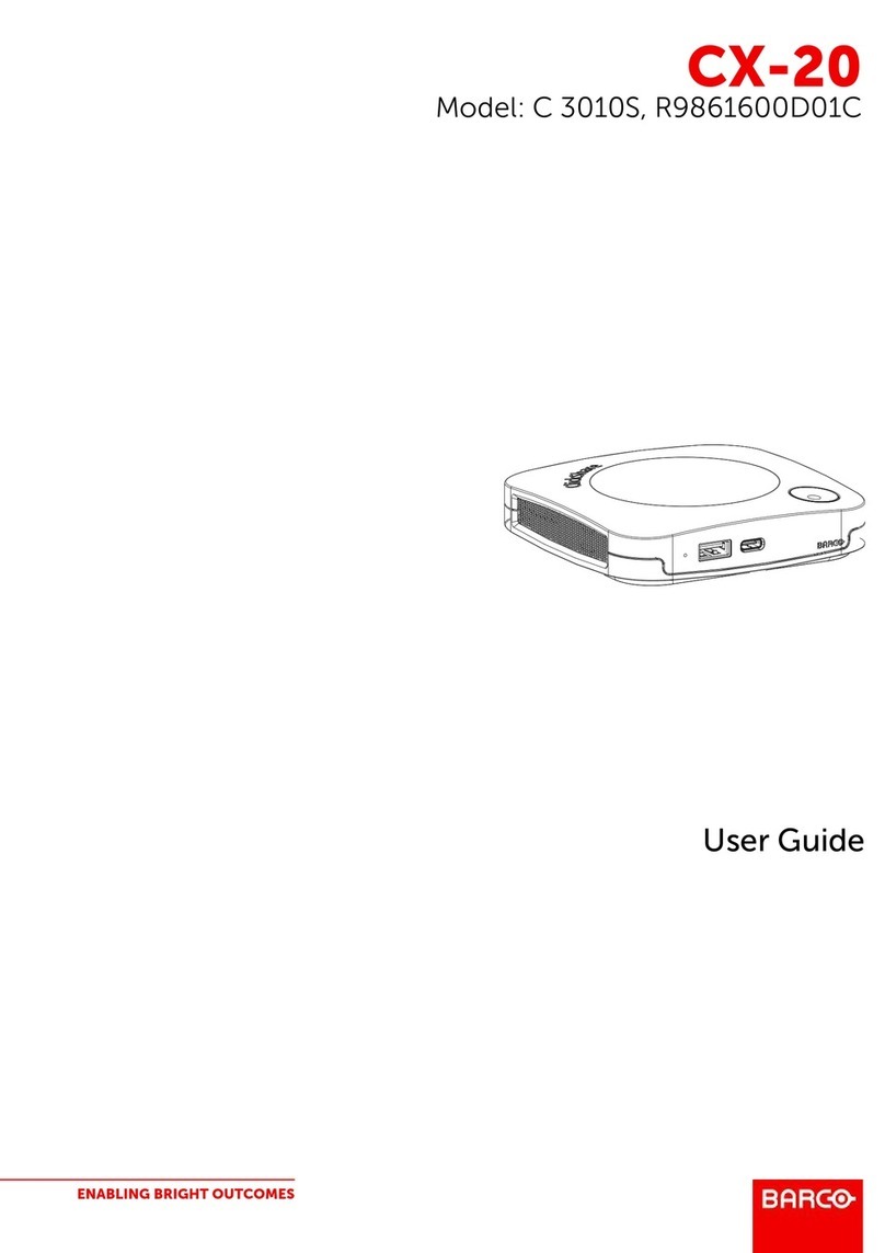 Barco CX-20 user guide Barco CX-20 user guide