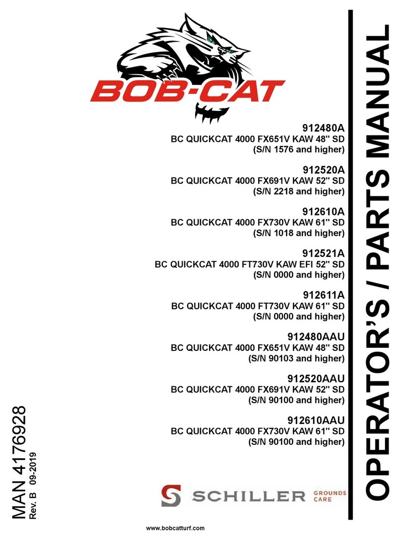 Schiller BOB-CAT QUICKCAT 4000 Operator's manual & parts list