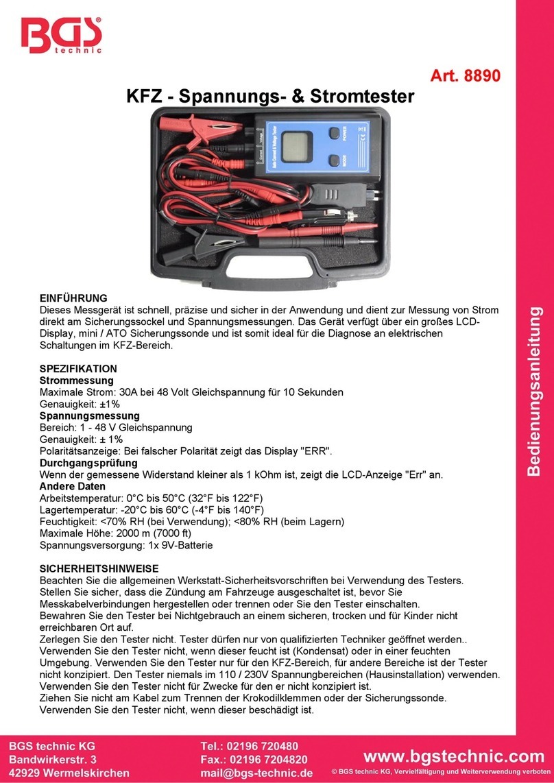 BGS technic 8890 instruction manual