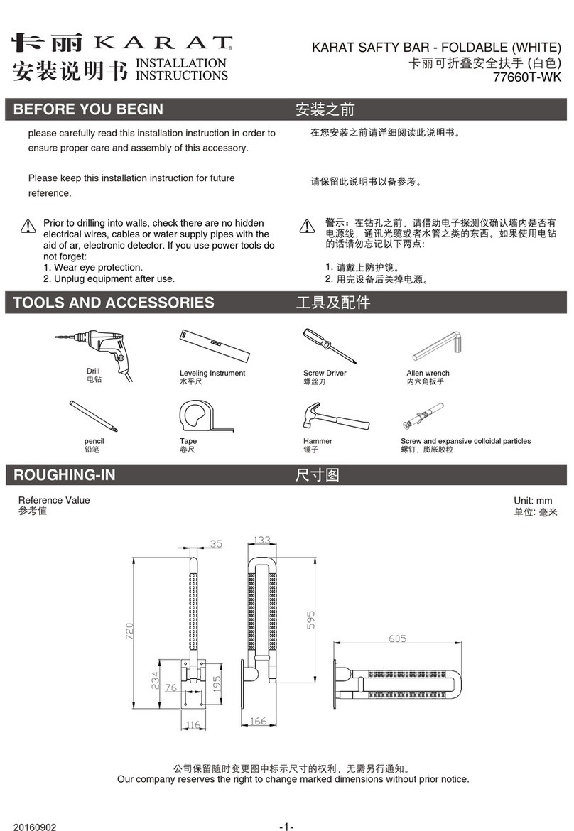 Kohler KARAT 77660T-WK installation instructions Kohler KARAT 77660T-WK installation instructions