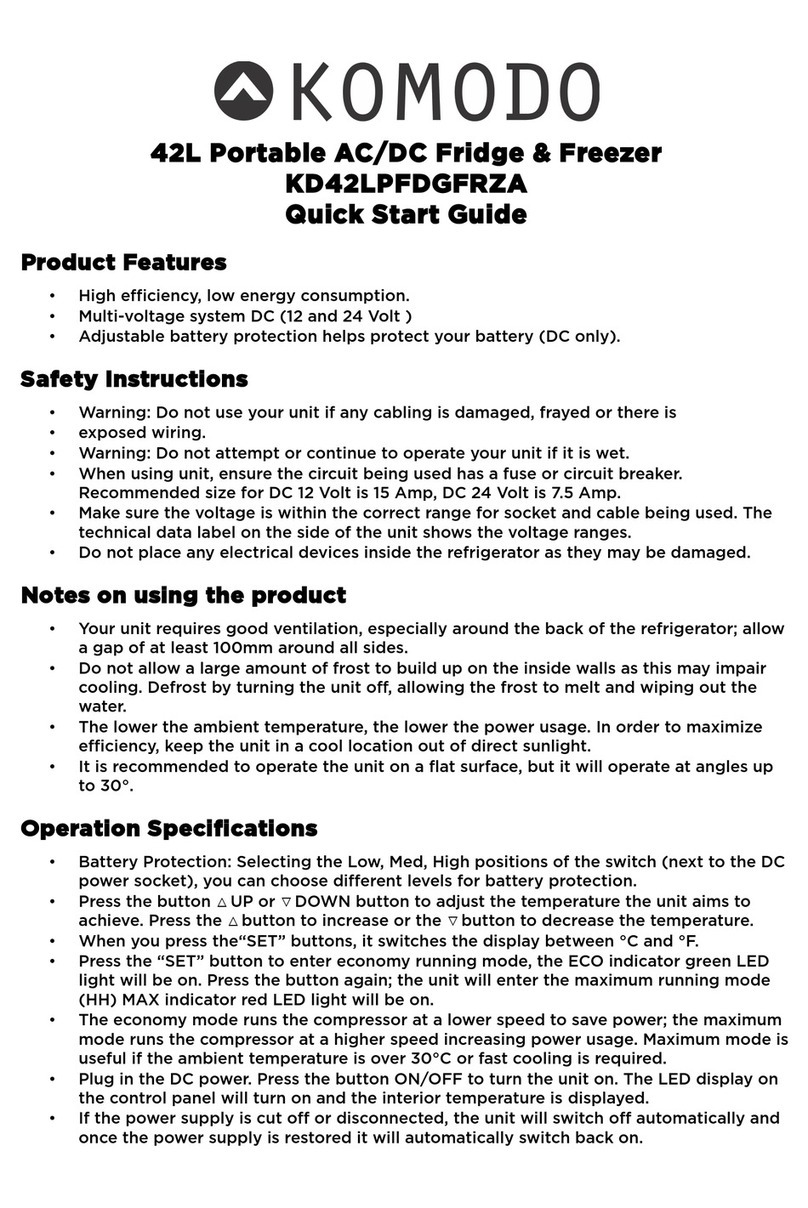 komodo KD42LPFDGFRZA quick start guide