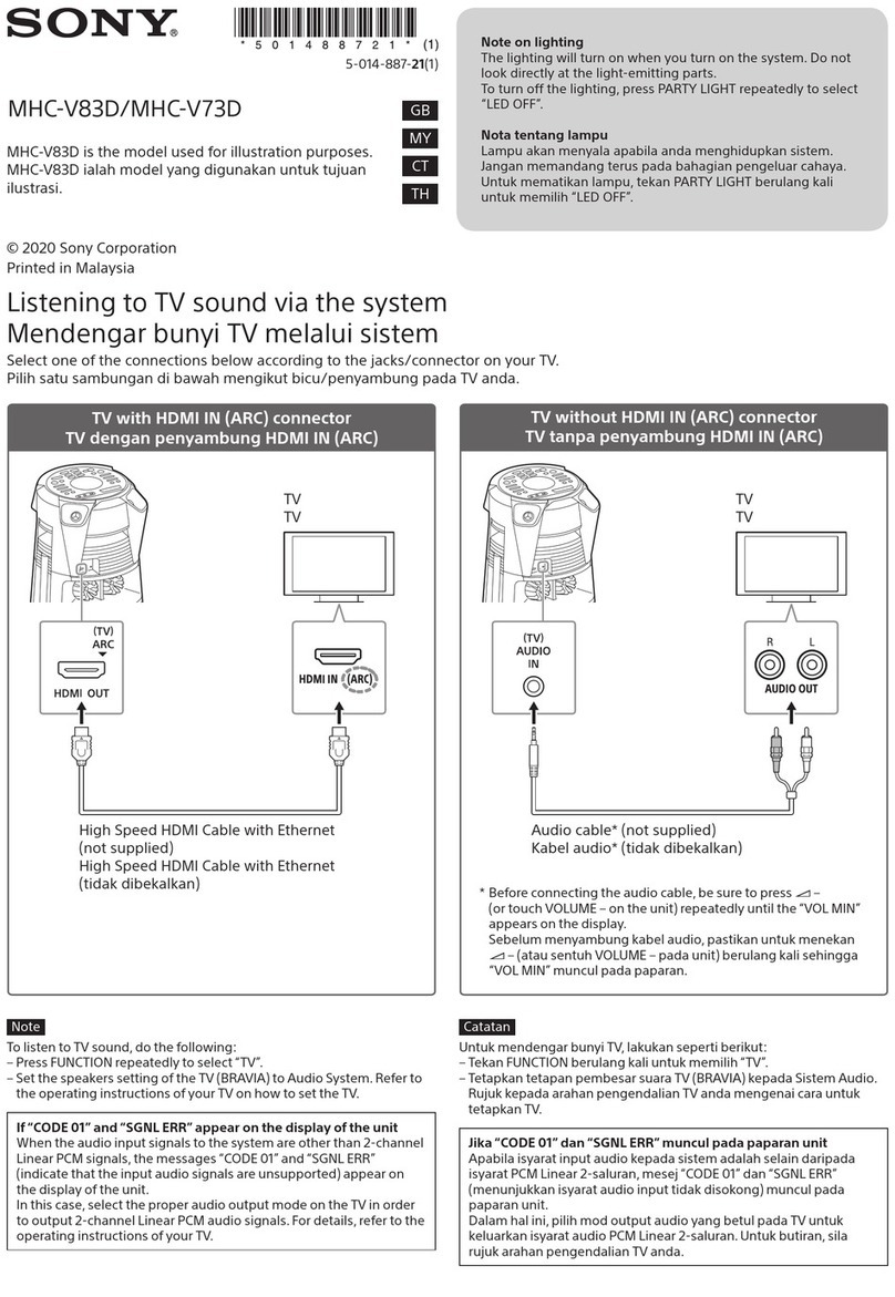 Sony MHC-V83D User manual