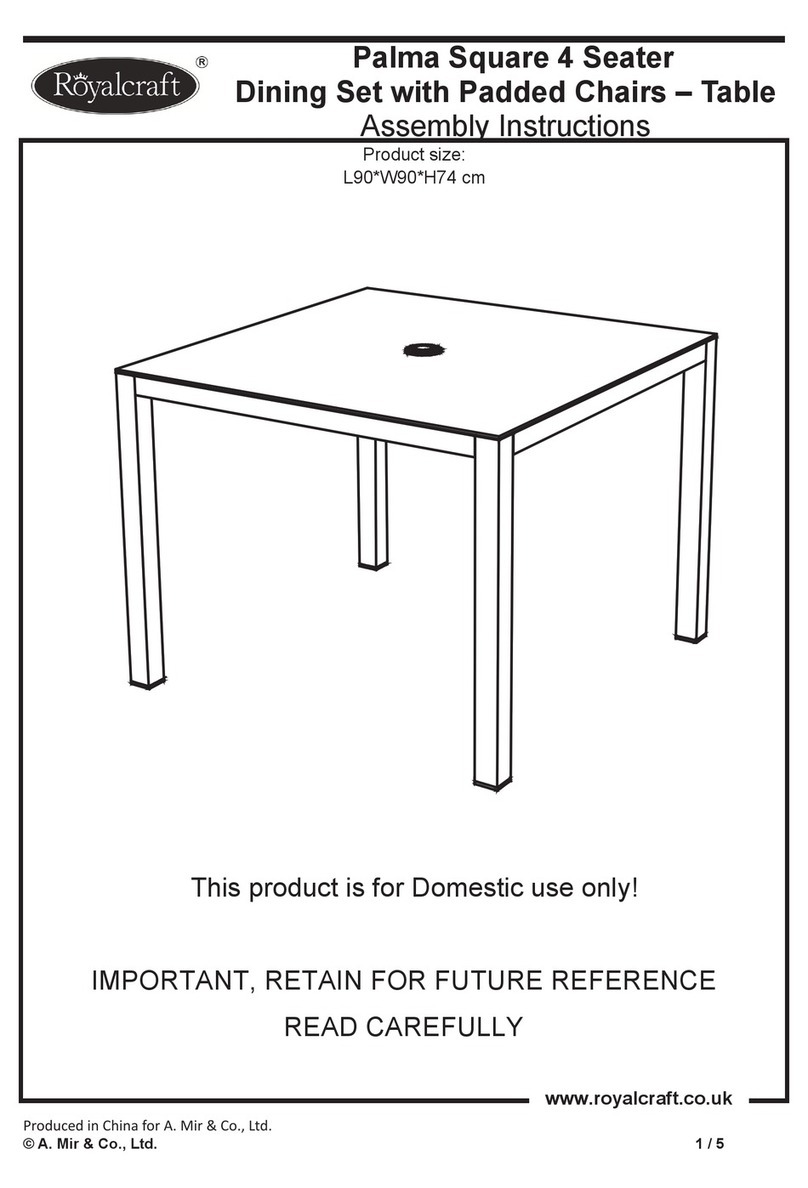 Royalcraft Palma Assembly instructions