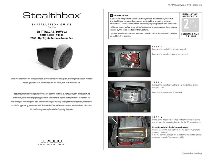 Stealthbox SB-T-TACCAB/10W3v3 User manual