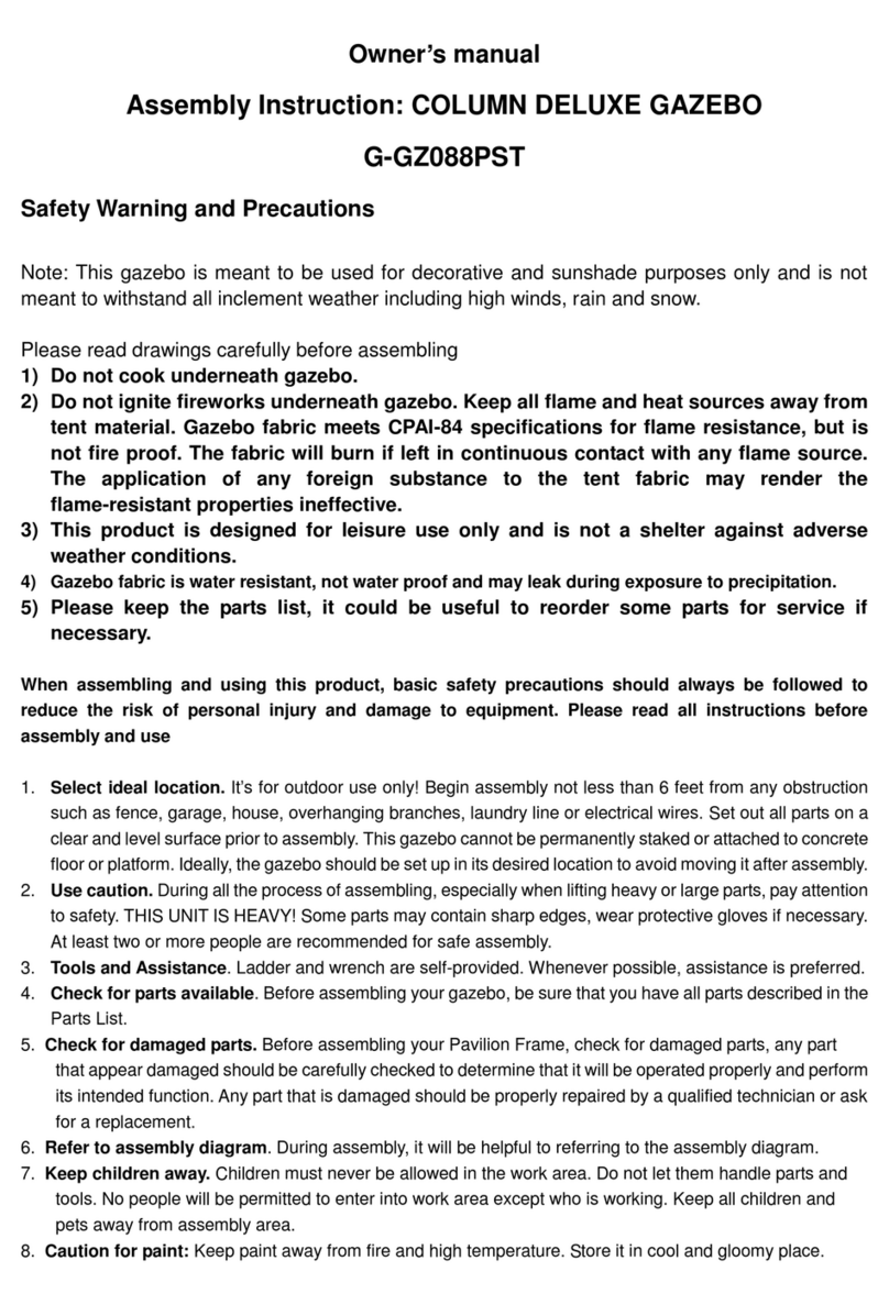 Sunjoy G-GZ088PST User manual Sunjoy G-GZ088PST User manual