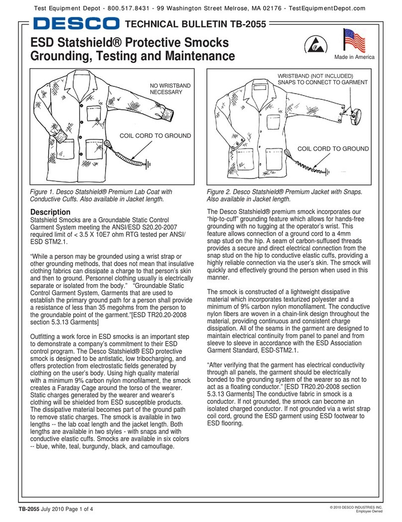 Desco ESD Statshield 73600 Technical bulletin