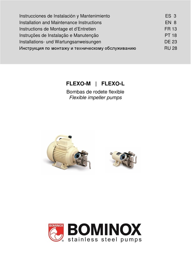 Bominox FLEXO-M Series Installation and maintenance instructions