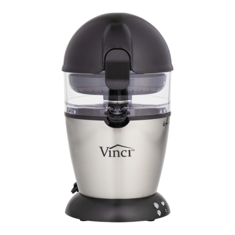 VINCI HANDS FREE CITRUS JUICER instructions