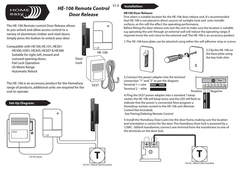 Home Easy HE-106 manual