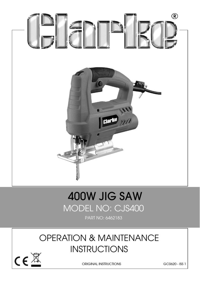 Clarke CJS400 Operation & maintenance instructions