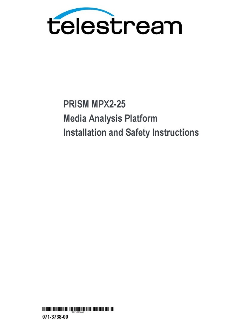 Telestream PRISM MPX2-25 Installation and safety instructions Telestream PRISM MPX2-25 Installation and safety instructions