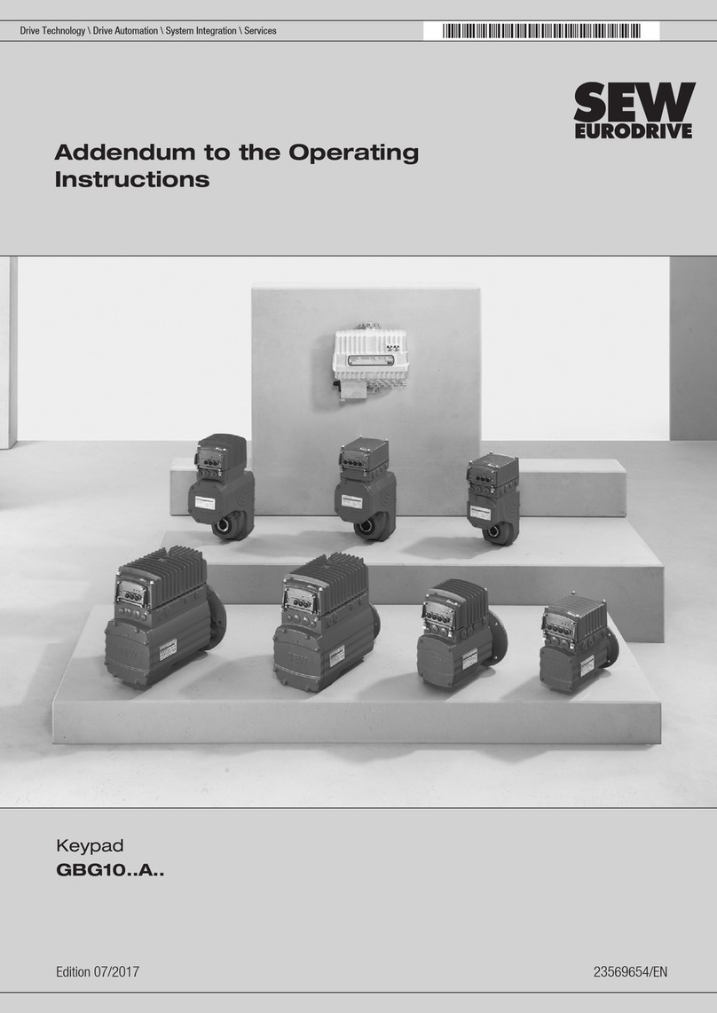SEW-Eurodrive GBG10 A Series Addendum to the operating instructions