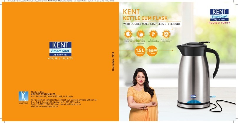 KENT KETTLE CUM FLASK manual