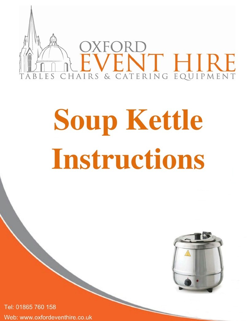 OXFORD EVENT HIRE Soup Kettle User manual