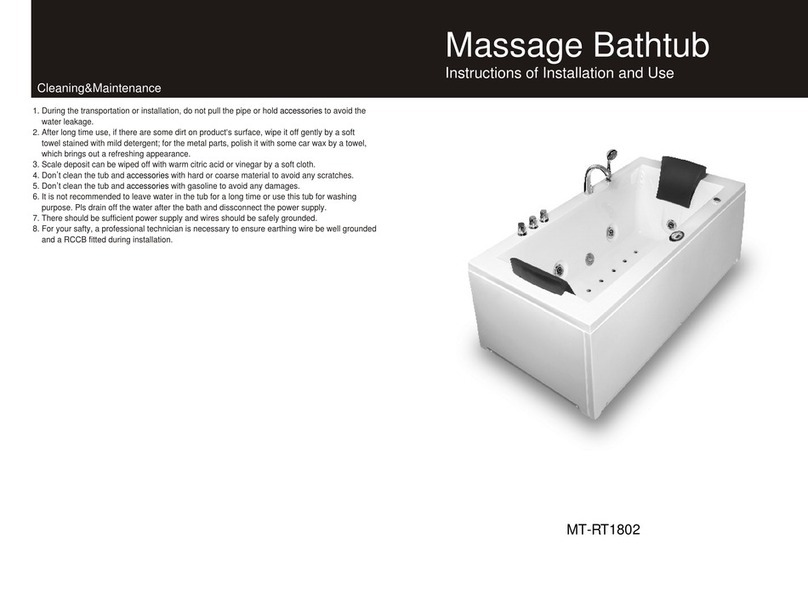 Bellagio Luxury MT-RT1802 Instructions of Installation and Use