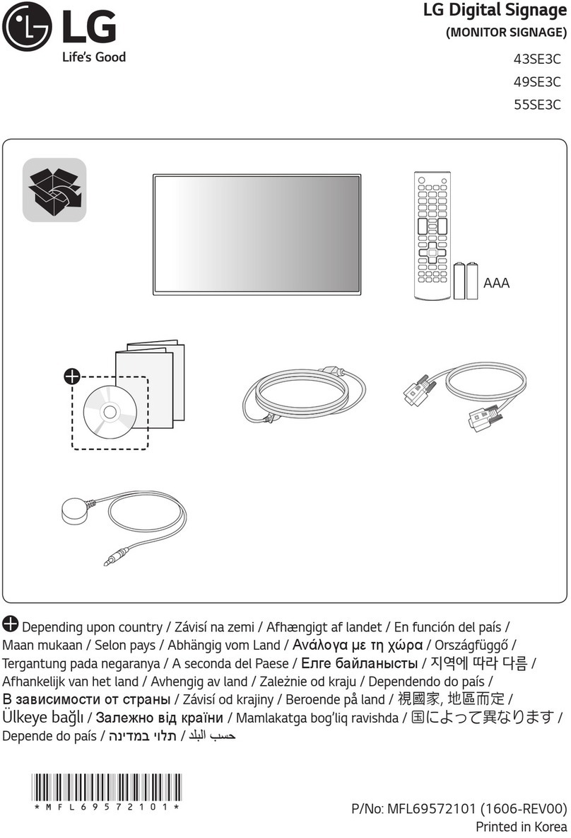 LG 43SE3C quick start guide