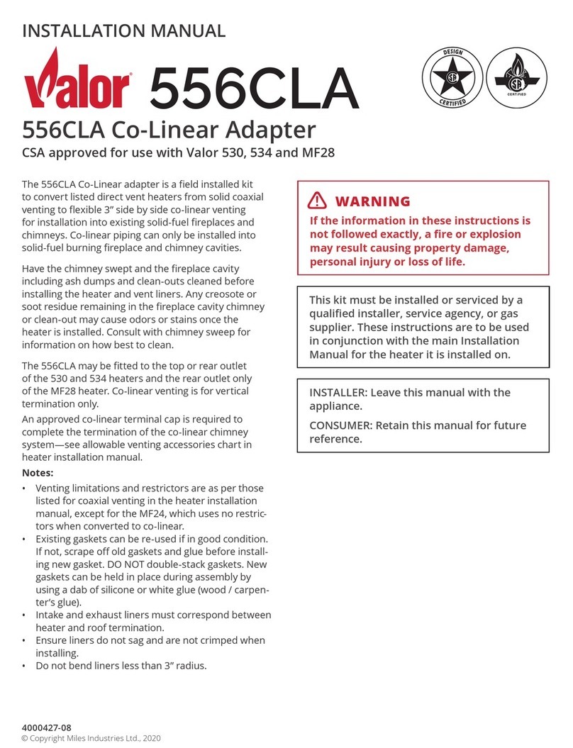 Valor 556CLA installation manual