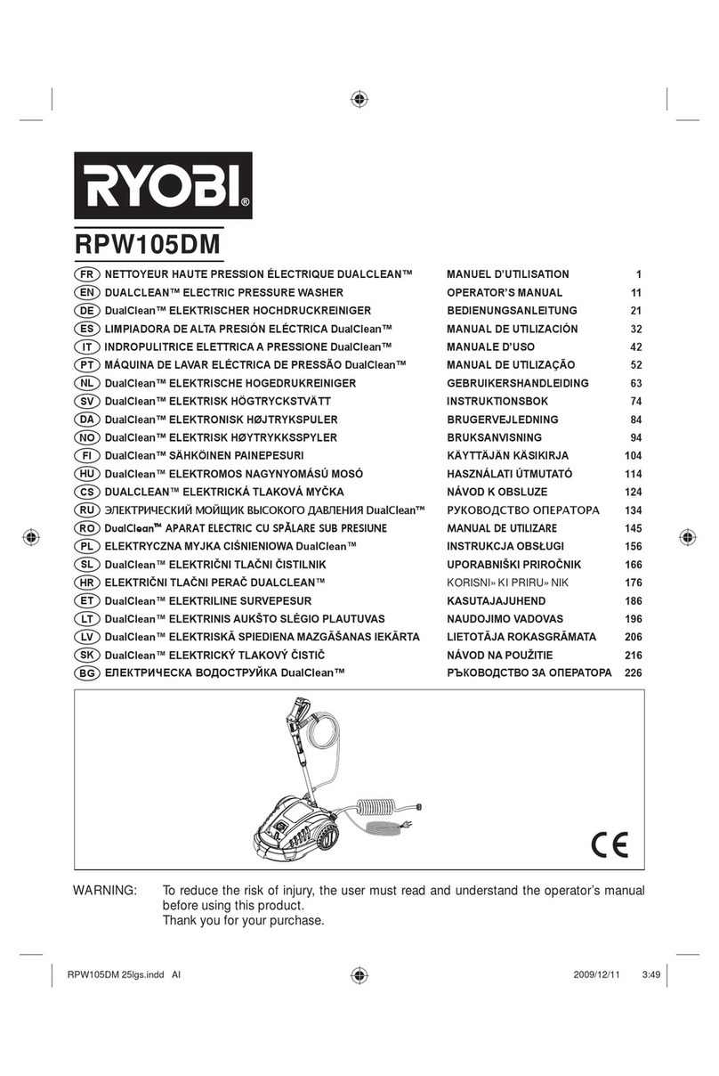 Ryobi DUALCLEAN RPW105DM Operator's manual