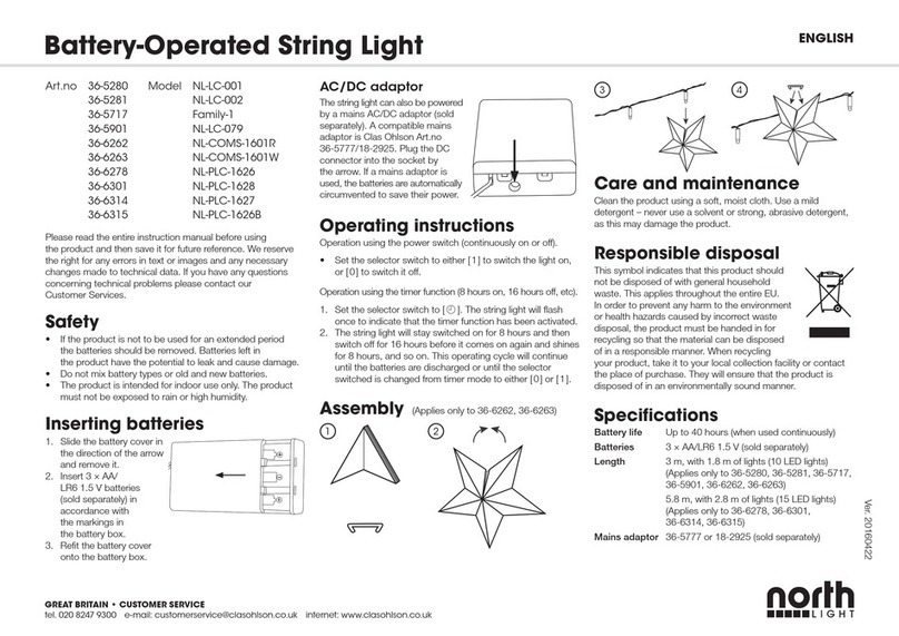 North Light NL-LC-001 instruction manual North Light NL-LC-001 instruction manual