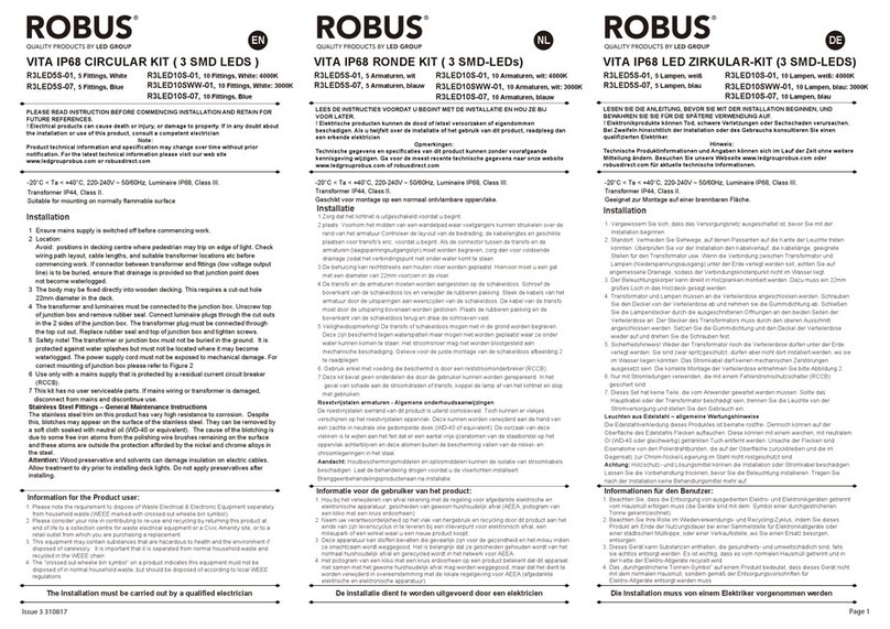 LED Group ROBUS VITA R3LED5S-01 User manual
