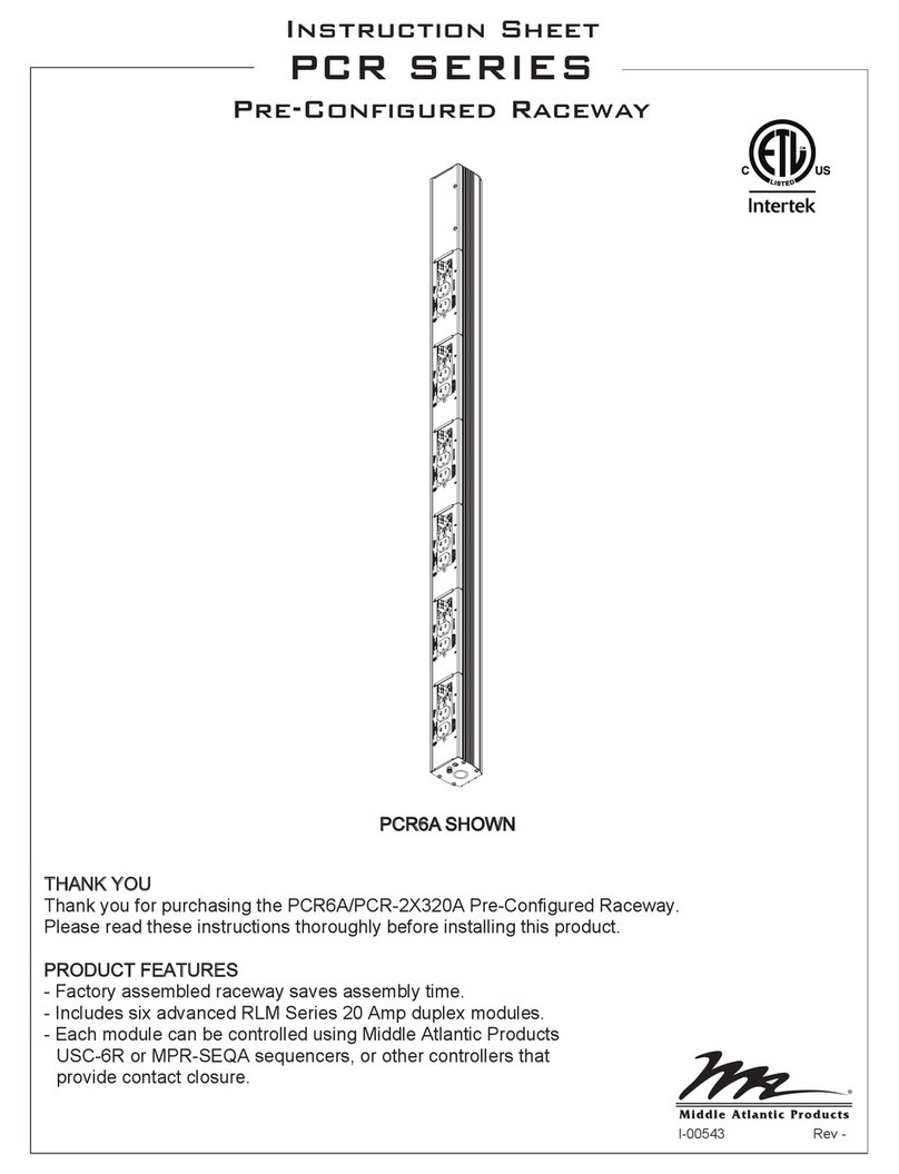 Middle Atlantic Products PCR Series instruction sheet Middle Atlantic Products PCR Series instruction sheet