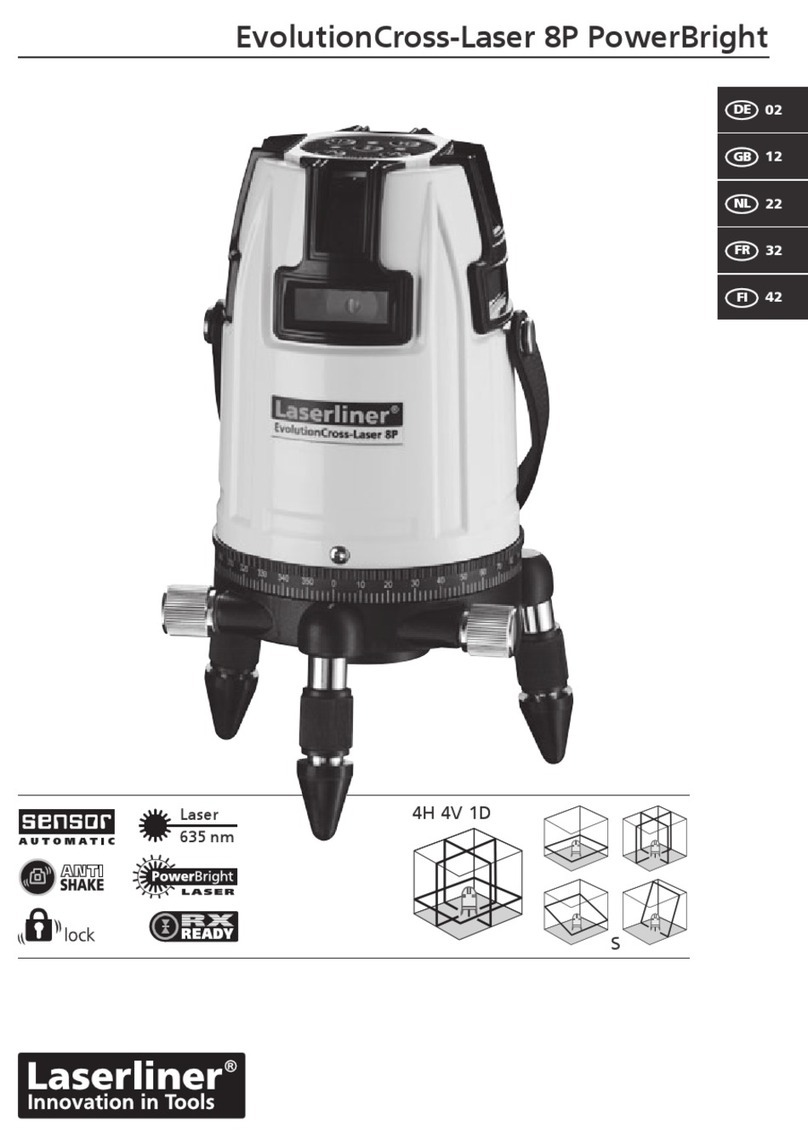 LaserLiner EvolutionCross-Laser 8P PowerBright User manual