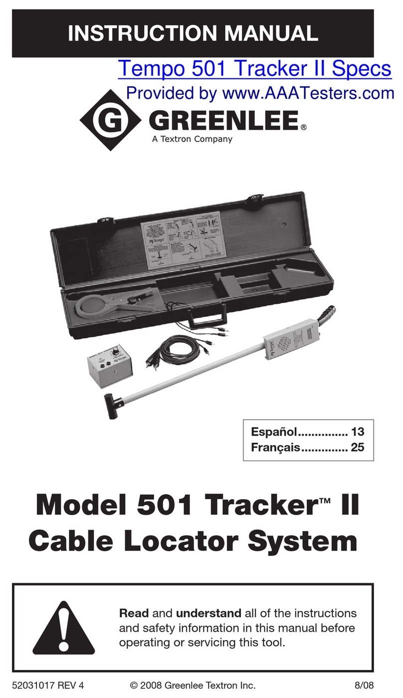 Textron Greenlee Tracker II 501 User manual