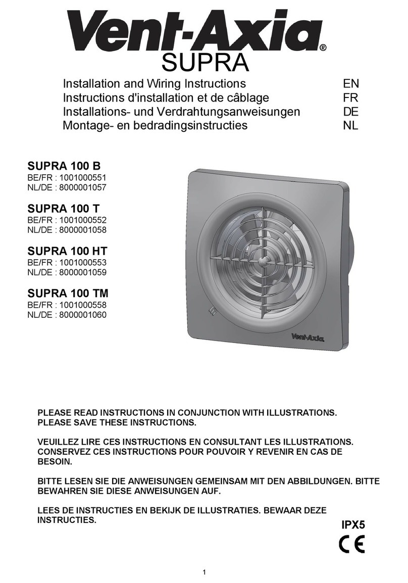 Vent-Axia SUPRA Series Assembly instructions