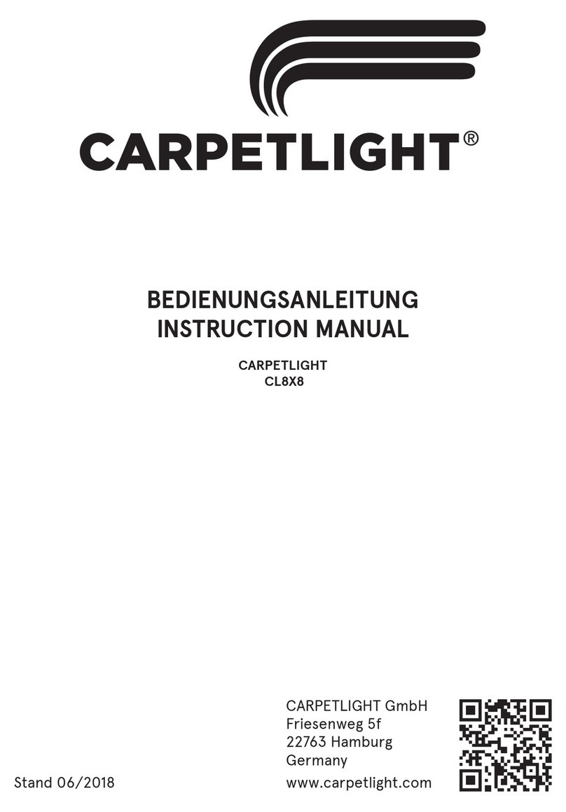CARPETLIGHT CL8X8 instruction manual