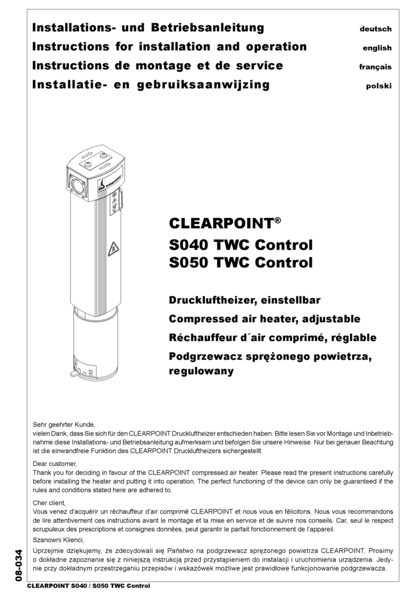 Beko CLEARPOINT S040 TWC Control User guide