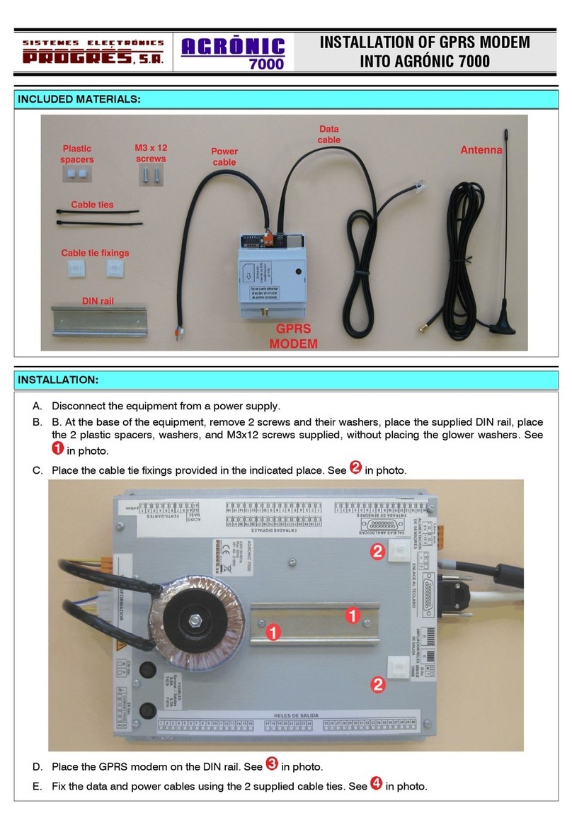 Progres Agrónic 7000 installation instructions