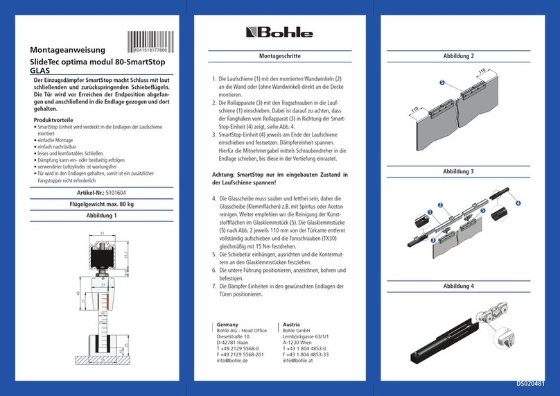 Bohle SmartStop GLASS installation instructions