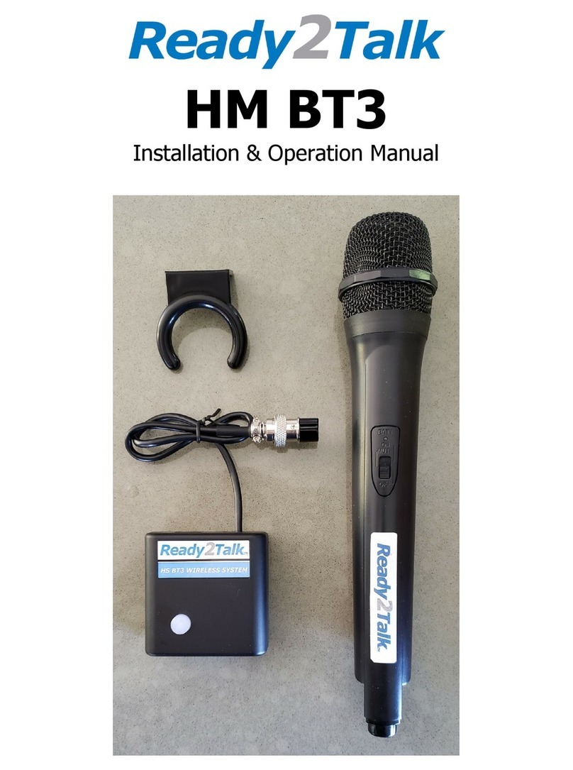 Ready2Talk HM BT3 Installation & operation manual