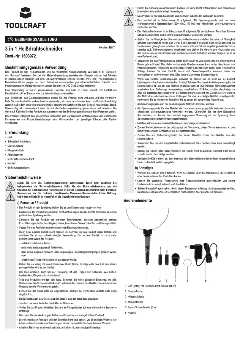 TOOLCRAFT 1603972 operating instructions