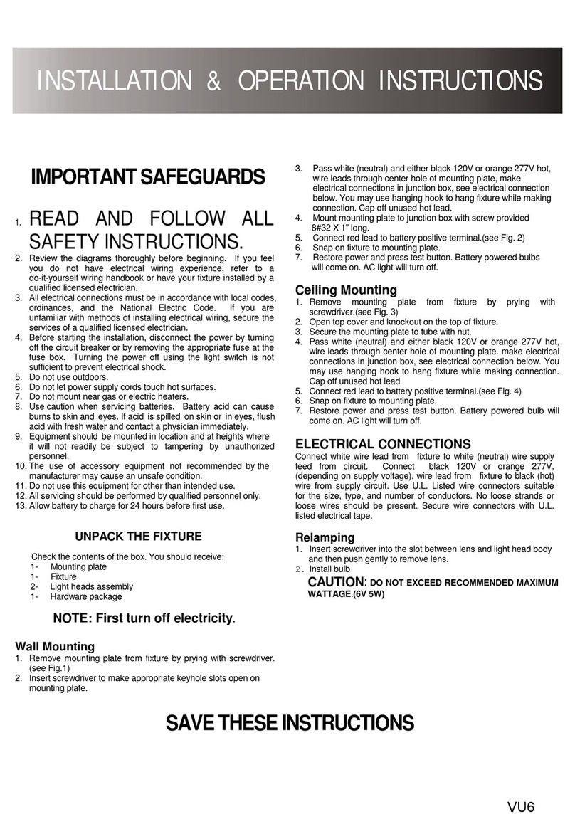 Philips VU6 Installation & operation instructions
